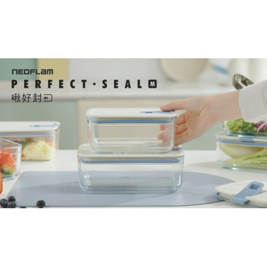 علب تخزين زجاج مستطيل من نيوفلام 2300 مل