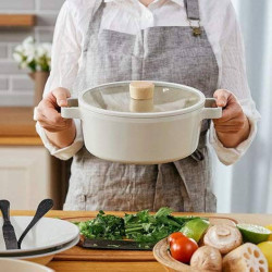 طقم قدور نيوفلام فيكا الكوري 9 قطع بيج