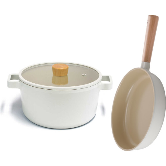 طقم قدور نيوفلام فيكا الكوري 9 قطع بيج