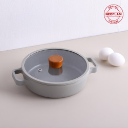 قدور كوري نيوفلام فيكا سعة 26سم منخفض أخضر فاتح