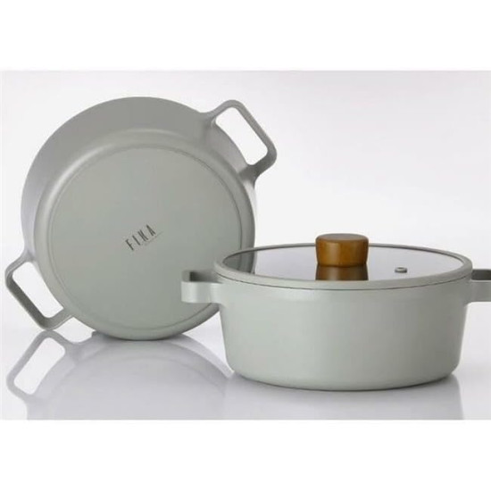 طقم قدور نيوفلام فيكا الكوري 7 قطع اخضر فاتح