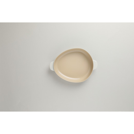 كسرولة منخفضة سيراميك فيكا أبيكس بغطاء زجاجي ، اوف وايت 26 سم