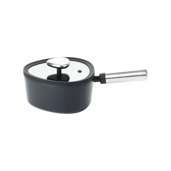 كسرول بغطاء زجاجي فيكا أبيكس سيراميك اسود 18سم