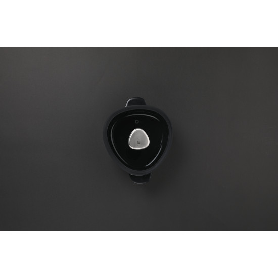 قدر سيراميك فيكا أبيكس بغطاء زجاجي ، اسود 20سم