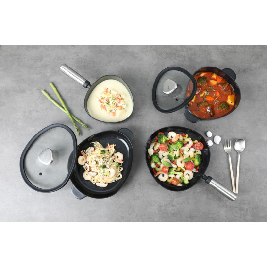 طقم فيكا أبيكس سيراميك من 7 قطع اسود