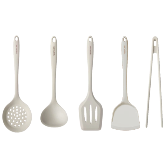 Neoflam Fika Cast Aluminum Cookware Set, 18 Pieces, Off-White