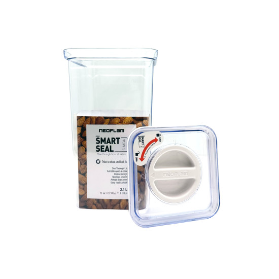 علبة تخزين طعام محكمة الغلق وآمنة للمطبخ 2.1 لتر