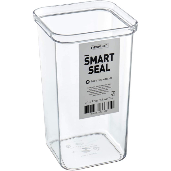 علب بلاستيك مربع 2.10 لتر