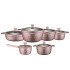 طقم أواني طهي أرشيا دايموند المصبوب 12 قطعة وردي