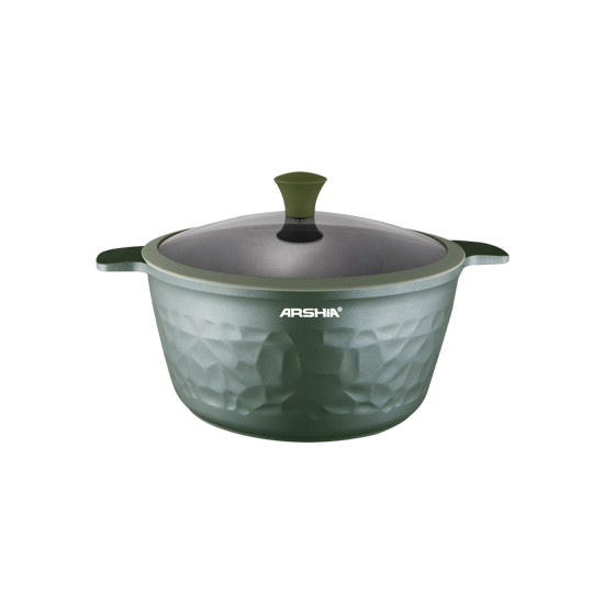 طقم أواني طهي أرشيا دايموند المصبوب 12 قطعة اخضر