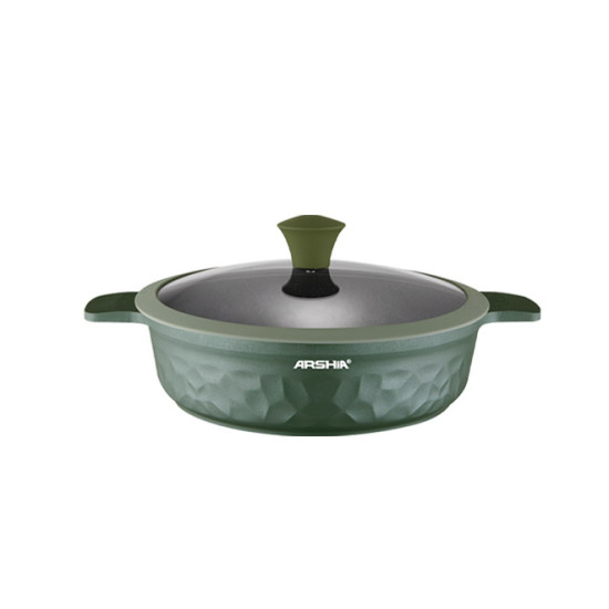 طقم أواني طهي أرشيا دايموند المصبوب 12 قطعة اخضر