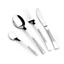 طقم أدوات مائدة من الاستيل أرشيا 50 قطعة فضية