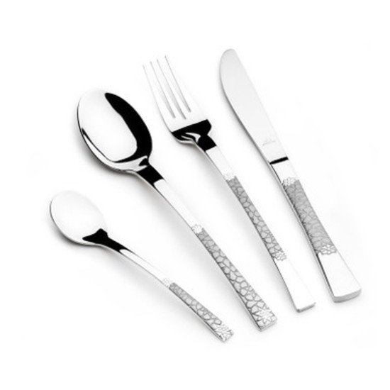 طقم أدوات مائدة من الاستيل أرشيا 50 قطعة فضية