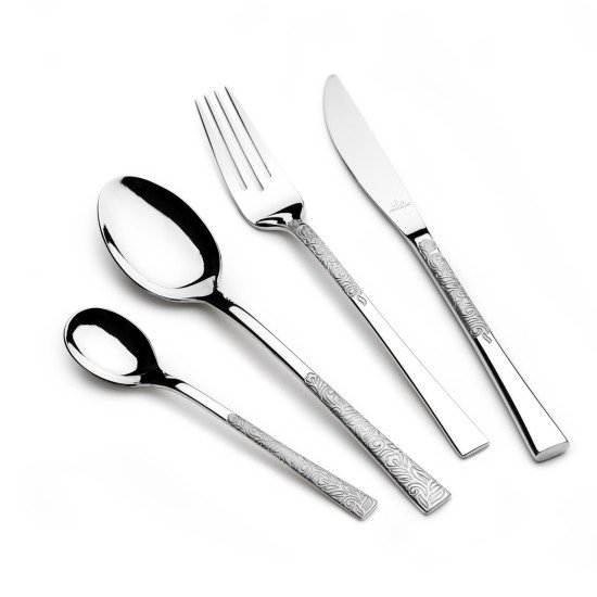Arshia 86 Piece Silver Cutlery Set Arshia 86 Piece Silver Cutlery Set