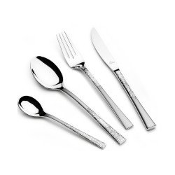 Arshia 50 Piece Matte Silver Stainless Steel Flatware Set Arshia 50 Piece Matte Silver Stainless Steel Flatware Set