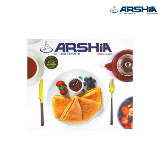 طقم أدوات مائدة الاستيل أرشيا 50 قطعة باللونين الذهبي والفضي