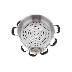 قدور بخار من الاستيل المقاوم للصدأ من أرشيا مع غطاء زجاجي 30 سم قدور بخار من الاستيل المقاوم للصدأ من أرشيا مع غطاء زجاجي 30 سم