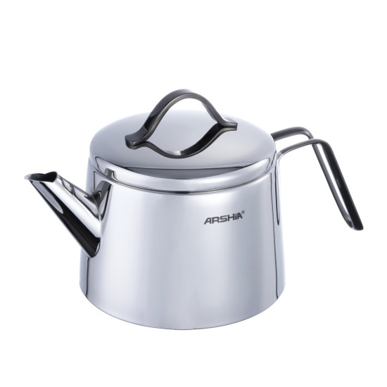 طقم أواني طهي استانلس ستيل من أرشيا 16 قطعة بنقشة رمادي