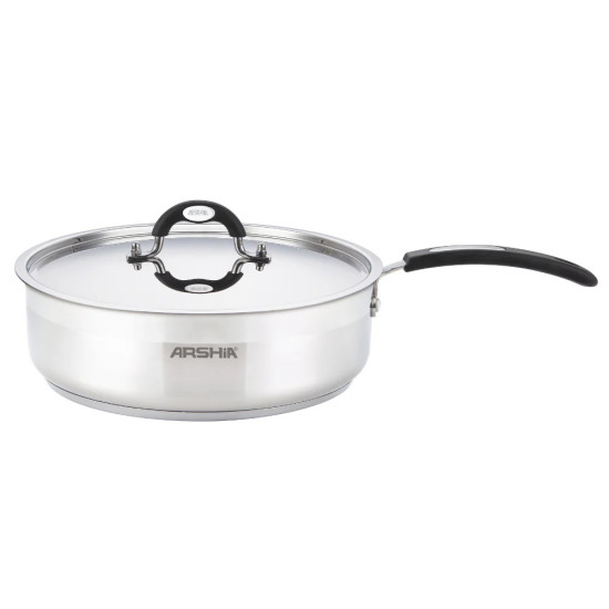 طقم أواني ستانلس ستيل مع غطائين من أرشيا 12 قطعة