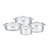 طقم أواني طهي من الاستيل المقاوم للصدأ من أرشيا مكون من 8 قطع