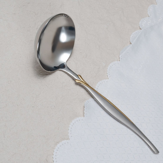 طقم أدوات مائدة أرشيا الذهبي مع الفضي، 26 قطعة، مع حامل