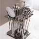 Arshia Gold and Silver Cutlery Set, 26 Pieces, with Stand