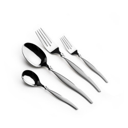 Arshia Silver 48-Piece Flatware Set with Stand