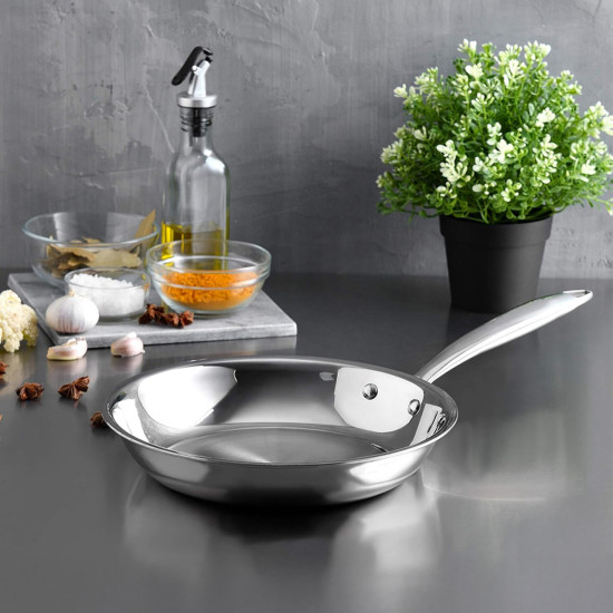 Arshia 26cm Triple-Ply Stainless Steel Frying Pan