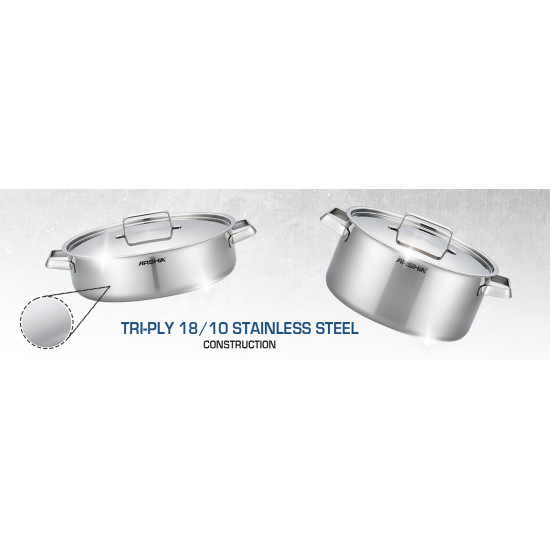 Arshia 8-Piece Scratch-Resistant Stainless Steel Cookware Set Arshia 8-Piece Scratch-Resistant Stainless Steel Cookware Set