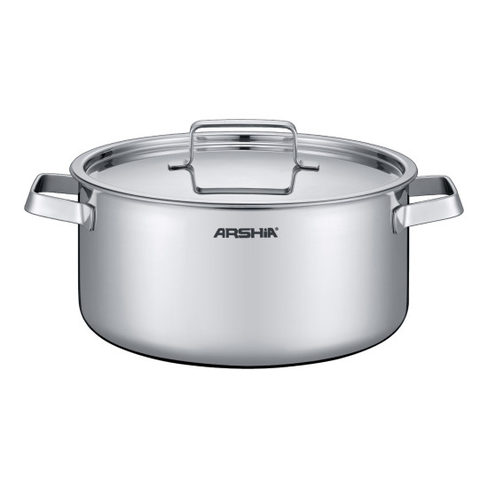 طقم أواني من الاستيل المقاوم للخدش وللصدأ من أرشيا 8 قطع