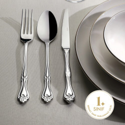 طقم أدوات المائدة مكون من 89 قطعة مع صندوق خشبي فاخر