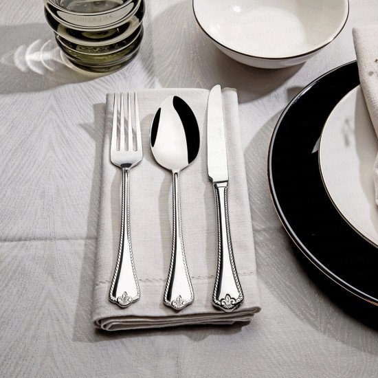 طقم أدوات المائدة مكون من 89 قطعة مع صندوق خشبي فاخر