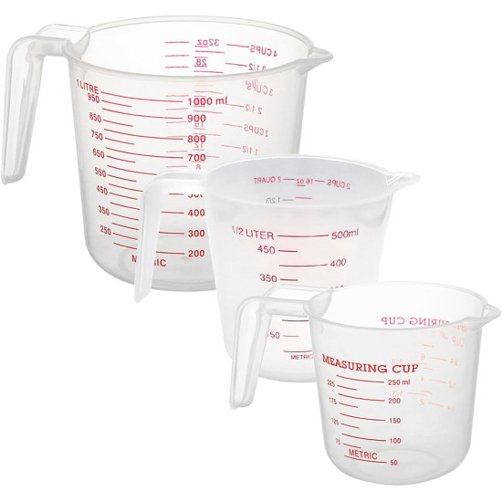 طقم مكاييل قياس بلاستيك 3 قطع