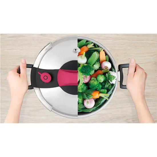 6-liter sitram pressure cooker + 4-liter pot with glass lid