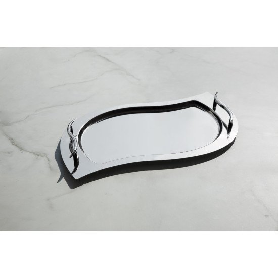 2-Piece Silver Lalezar Tray Set 2-Piece Silver Lalezar Tray Set