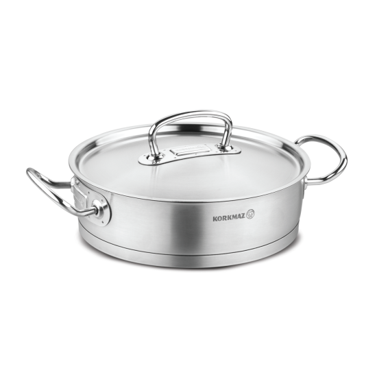 قدر منخفض كوركماز استيل برولاين 24 سم