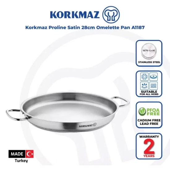 مقلاة كوركماز ستيل أومليت 28 سم