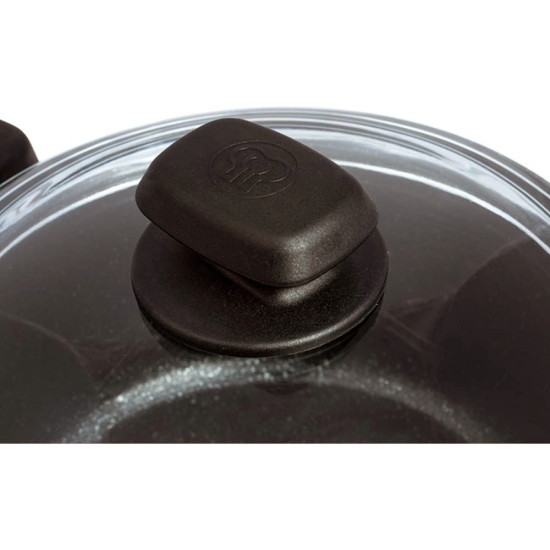 طقم كوركماز أورنيلا 3 قطع قدر منخفض مع غطاء زجاج ومقلاة