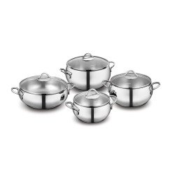 طقم قدور استيل كوركماز تومبيك 8 قطع 