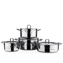 Erna 8-piece stainless steel cookware set