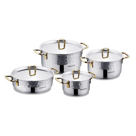 Erna 8-piece stainless steel cookware set