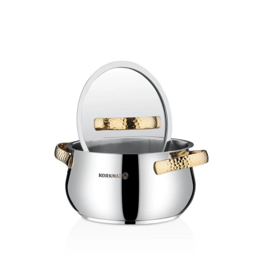 ﻿طقم أواني سامارا كوركماز، 8 قطع، بمقابض ذهبية