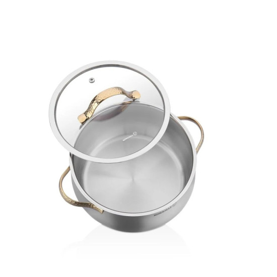 ﻿طقم أواني سامارا كوركماز، 8 قطع، بمقابض ذهبية