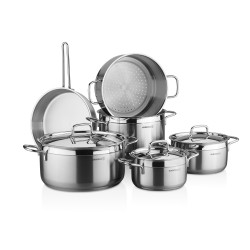 طقم قدور استيل كوركماز الفا مكونة من  10 قطعه