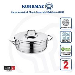  قدر كوركماز استرا 2 ستيل منخفض سعة 26 سم