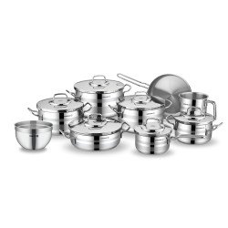 Korkmaz Astron 15 Pieces Stainless Steel Cookware Set