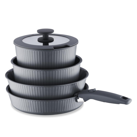 طقم أواني كوركماز نوفا براتيكا 8 قطع لون رمادي