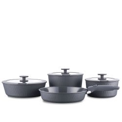 طقم أواني كوركماز نوفا براتيكا 8 قطع لون رمادي