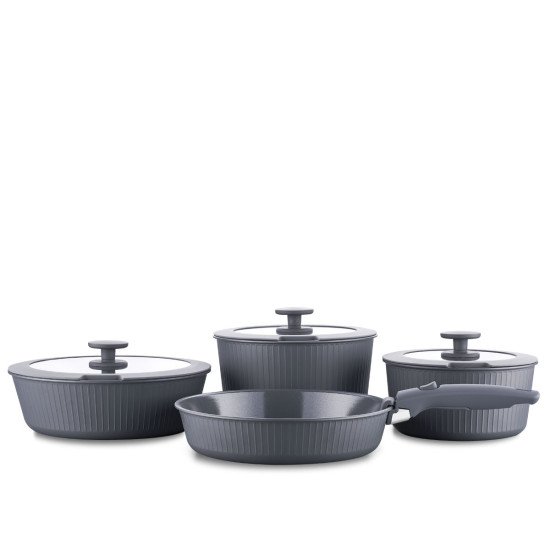 طقم أواني كوركماز نوفا براتيكا 8 قطع لون رمادي