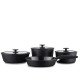 طقم أواني كوركماز نوفا براتيكا 8 قطع لون أسود